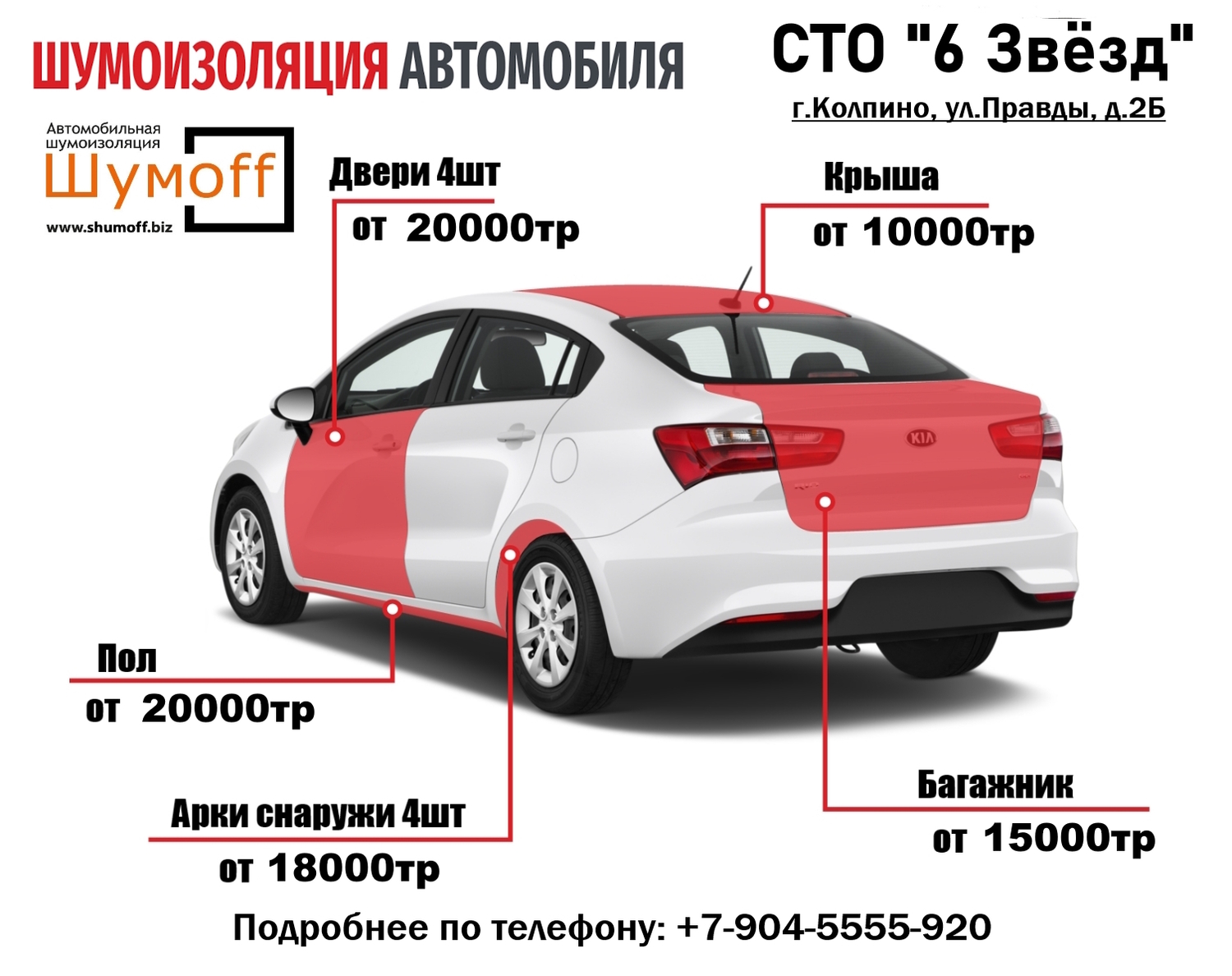 Шумоизоляция а/м&nbsp;